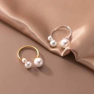 Adjustable Pearl Ring