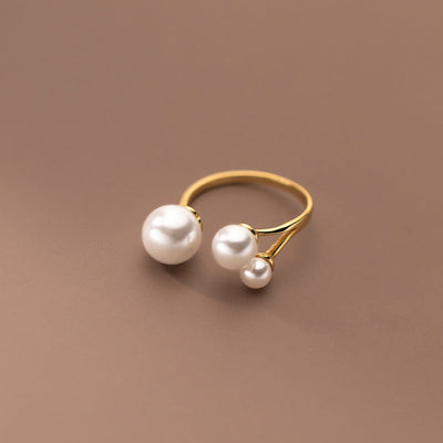 Adjustable Pearl Ring