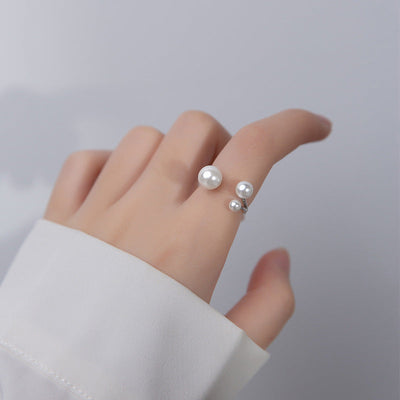 Adjustable Pearl Ring