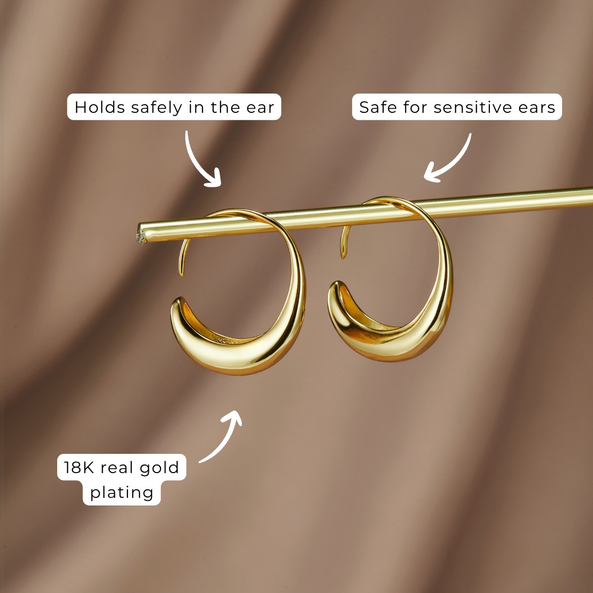 Drop-shaped earrings