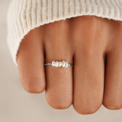 Classic Pearl Silver Ring