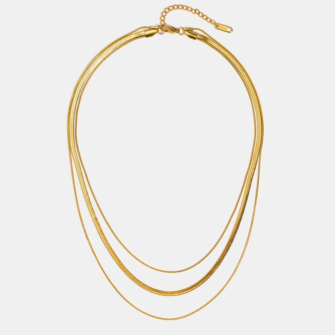 Gold Multistrat Chain Necklace
