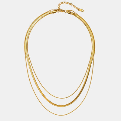Gold Multistrat Chain Necklace