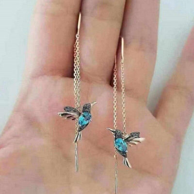 Hummingbird-shaped earrings