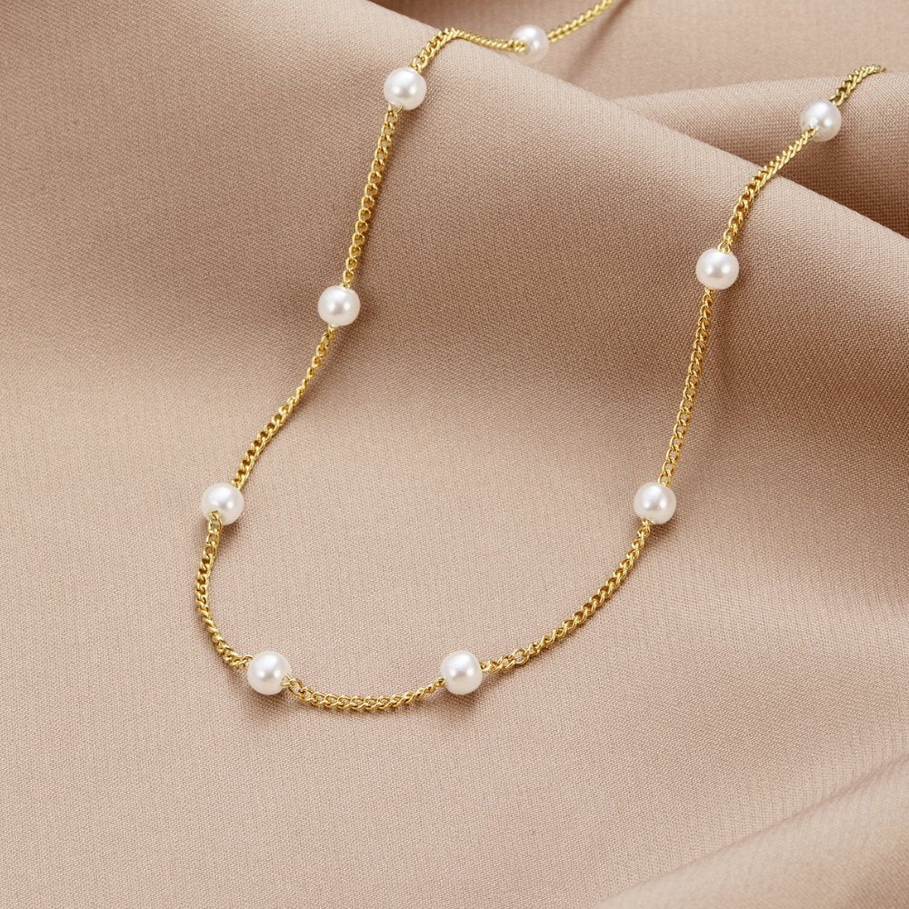 Reine gold pearl necklace
