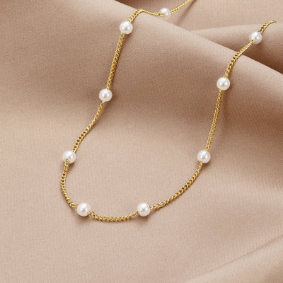 Reine gold pearl necklace