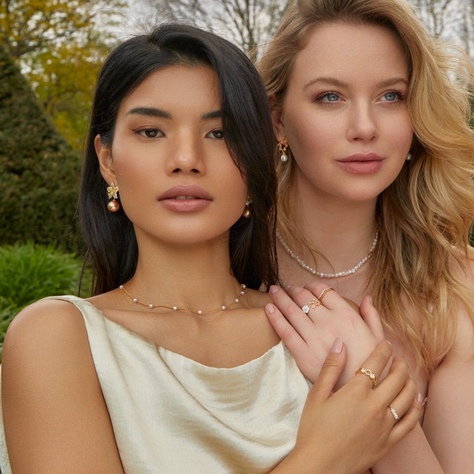 Reine gold pearl necklace