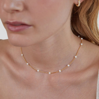 Reine gold pearl necklace